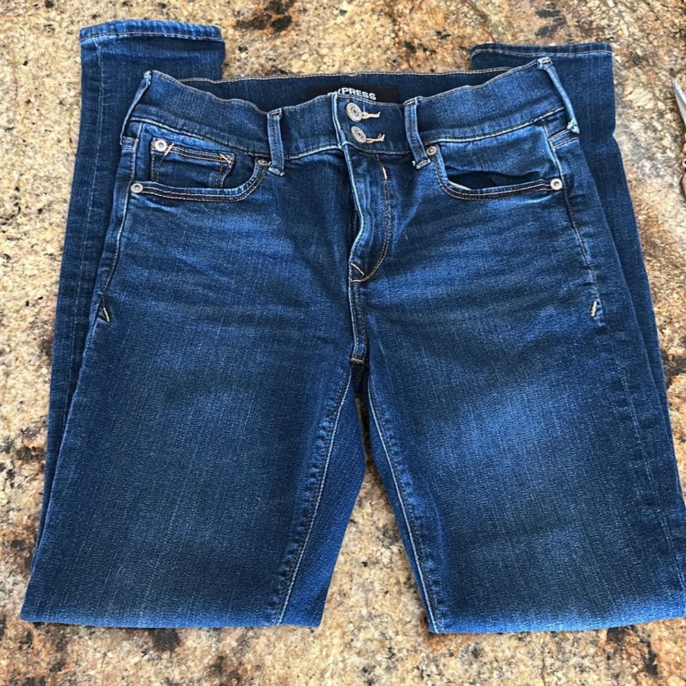 Express Stretch+ Performance Cropped Legging Mid Rise Size 2 - Picture 2 of 4